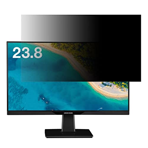 GREEN HOUSE GH-LCW24P-BK 23.8インチ 16:9 覗き見防止 フィルター プライバシーフィルター パソコンPC モニター 液晶保護フィルム ブルーライトカット 反射防止 パソコン セキュリティーのぞき見防止 両面使用可能 反射防止