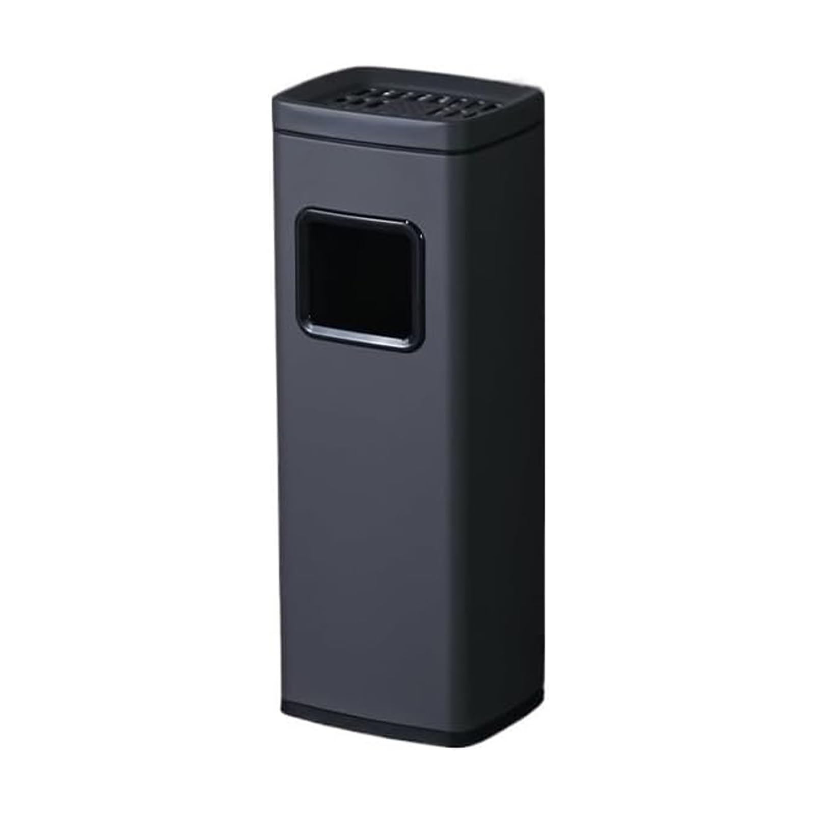 IUokLU Stainless Steel Ashtray & Cigarette Butt Collector Trash Can for Restaurants Home Use - Commercial Hotel Smokers Bin（Grey-L）