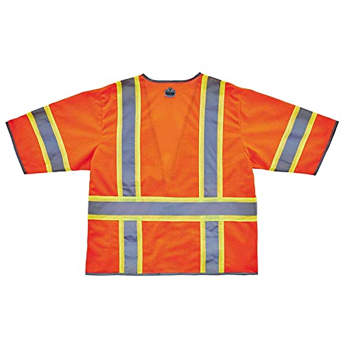Image of Ergodyne GloWear 8346Z Reflective Safety Vest, ANSI Class 3, Hi Vis Two Tone, 6 Easy Access Pockets