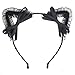 Cat`s Ear Headband Lace Cat Hairband with Bowknot Halloween Costume for Girls Women