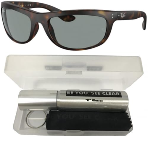 Ray-Ban RB4089 Sunglasses Bundle: RB 4089 BALORAMA 894/56 Matte Havana/Blue Crystal Standard and Eyewear Cleaning Kit2