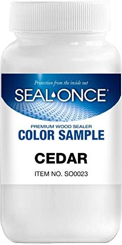 Seal-Once Color Sample - Pre-Mixed Wood Paint for Furniture - Cedar Liquid Wood Stain in a 4-Ounce Bottle