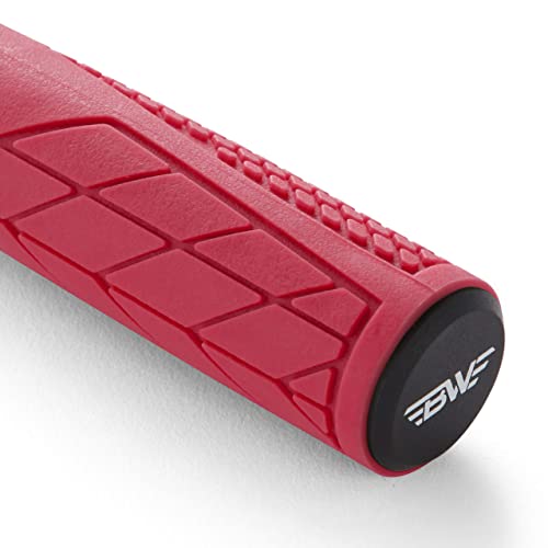 Bw Usa Ergo-Lock Mtb Grips – Comfortable Ergonomic Lock-On Bike Handlebar Grips – Great For Mtb, Beach Cruiser And Commuter Bikes - Red #TOP4