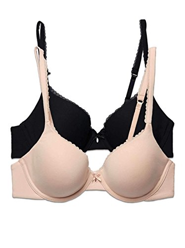 Felina Paramour Sensational T-Shirt Bra | 2-Pack | Support | Lift (Sugar Baby Black, 36G) #TOP30