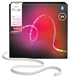 philips hue lightstrip ambilight tv LUMIÈRE BLANCHE AUTHENTIQUE ULTRA-LUMINEUSE - La bande LED Philips Hue blanc froid et blanc chaud offrent les tons blancs les plus purs, des teintes ambrées chaudes du coucher de soleil d'été aux blancs froids du ciel bleu d'hiver ; luminosité maximale : 2900 lm