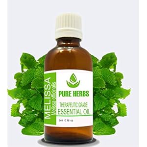 Pure Herbs Mellisa (Mellisa OFFICINALIS) Pure & natuurlijke therapeutische kwaliteit etherische olie 5ml