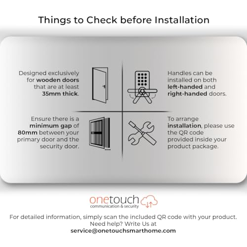 Image of Onetouch Smart Digital Door Lock OT500 (RF) | Fingerprint | RFID | PIN | Mechanical Key | Strong Mortise SS304 | Electroplated Finish | Video Door Phone Integration | Smartphone Integration (Bronze)