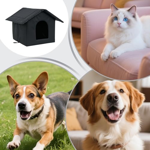 Niche pour chat errant imperméable et cabane extérieure pour animaux de basse-cour - 5