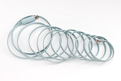 USB Rj45 for Cisco Console Cable Huawei Juniper Console Cable 6Ft with Ftdi Support for Windows 8, 7, Vista MAC Linux Rs232 Serial