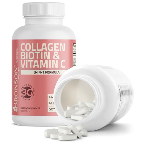 Bronson Collagen Peptides with Biotin Tablets
