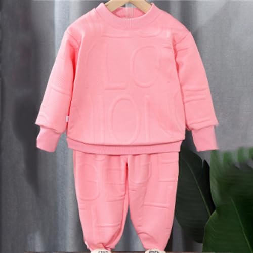 Toddler Thick Warm Pullover Sweatshirts Pants Sets 2pc Padded Fall Joggers Sweatpants Tops Outfits for Baby Boys3