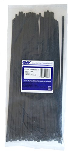GW Kabelbinder-Technik con Revestimiento de Acero Inoxidable-Kabelbinder 300 x 4,6 mm, 100 pcs, GTME-300STC316C