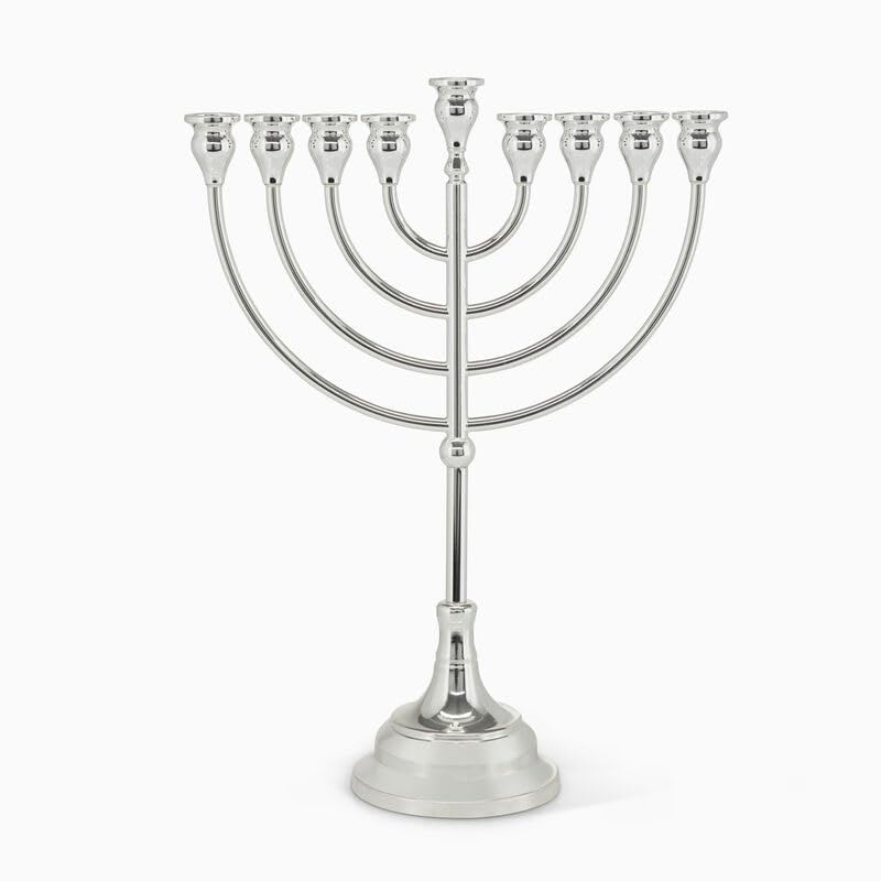 Heritage Smithworks Menorah Hanukiah Silver-Plated...