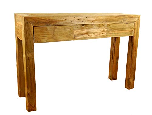 livasia Asiatische Anrichte aus Massivholz – 110x35x75cm – Konsolentisch, Handgefertigt, Sideboard aus nachhaltigem Teak Holz, Robust und Zeitlos (Braun)