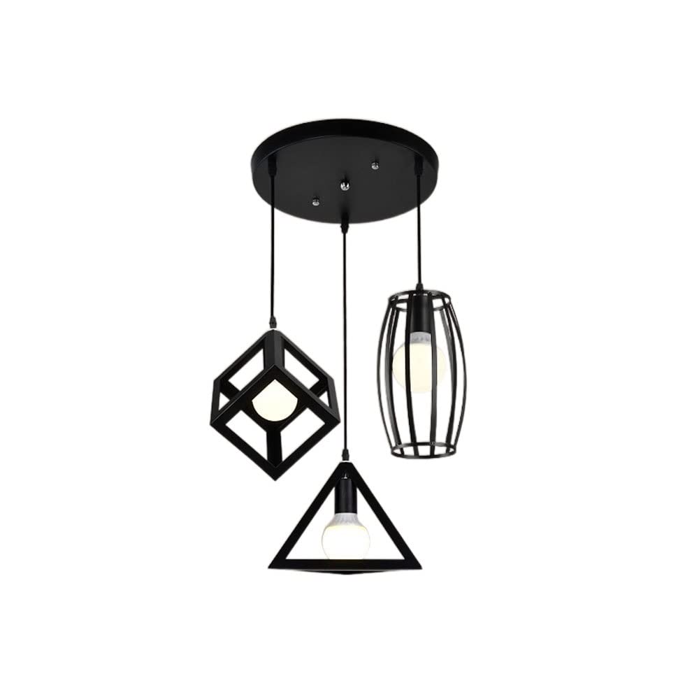 Suspension pour restaurant et bar avec ce plafonnier lustre E27 style rétro industriel