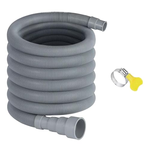 Abwasserschlauch Wohnwagen, 9 Meter Abwasserschlauch Wohnmobil, Zusammenklappbarer Ablaufschlauch mit Verstellbarem Adapter, Auslaufsicher & Platzsparend – für Camper, Anhänger