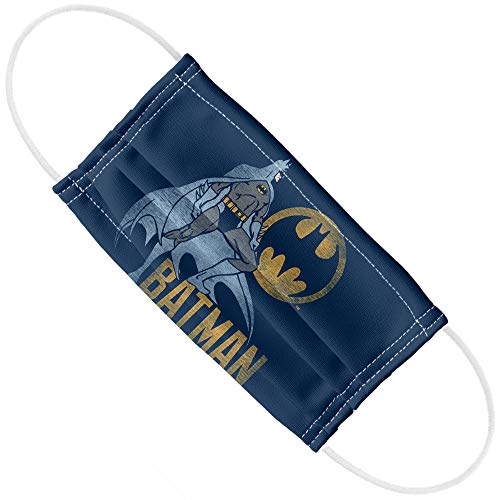 Popfunk Batman Knight Watch 1-Ply Reusable Face Mask Covering with Adjustable Nose Wire, Unisex