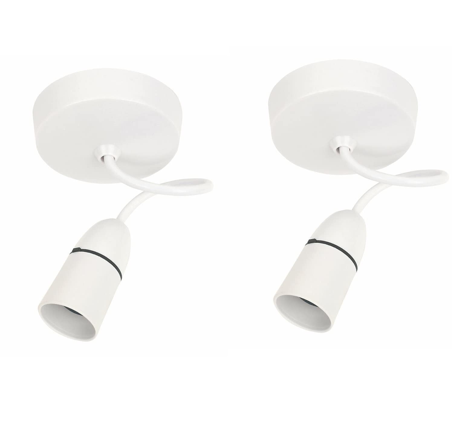 LUXE DIVA Ceiling Light - Vintage lamp - Hanging Light Plastic Lamp Hanging Holder for Living Room, Dinning Room and Bedroom Ceiling Lights Home Decor (6 Inch (Pack of 2))
