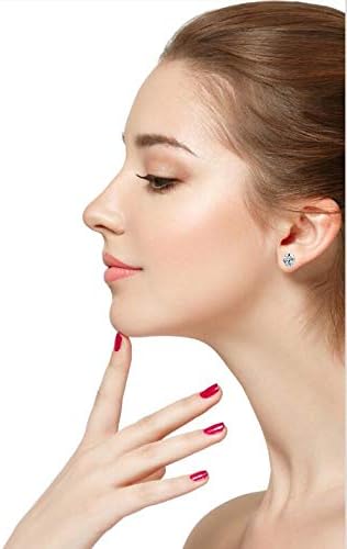 Miniatura 7 de 4 pares de aretes magnéticos de acero inoxidable para hombres y mujeres aretes de circonita cúbica sin piercing de 0236in 4 pares por juego 0236in