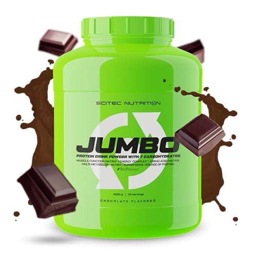 Scitec Nutrition Jumbo - Hochkalorischer Weight Gainer - mit Mehrkomponenten-Protein - Aminosäuren-Matrix - Metabolische Matrix - Superfood-Mischung, 3,52 kg, Schokolade