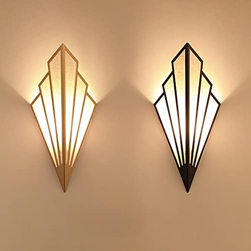 Appliques murales LED couloir escalier lampe de chevet moderne dorée E14 - 2