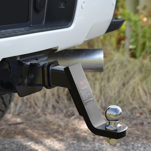 Image of TYT Trailer Hitch Mount with 2 inch Chrome Ball&Lock, Fits 2-in Receiver, 7,500 lbs (6-Inch Drop)