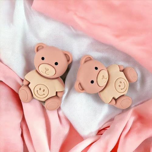 Image of Lucky Jewellery Designer Trendy Teddy And Rabbit Design Earring Stylish Teddy Bear Stud Earing | Cute Cartoon Earrings For Girls & Women (CHEP-TEDDY-PARENT)