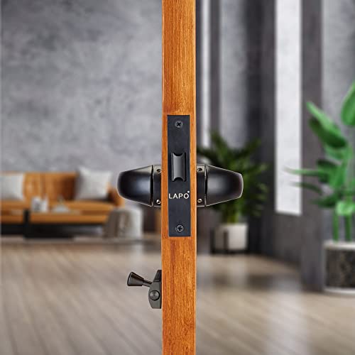 Image of LAPO Heavy Duty Mortise Door Locks Handle Set for Bathroom Door Lock | Balcony and Storeroom Door | Weatherproof Door Lock for Bathroom with Brass Baby Latch and Handles