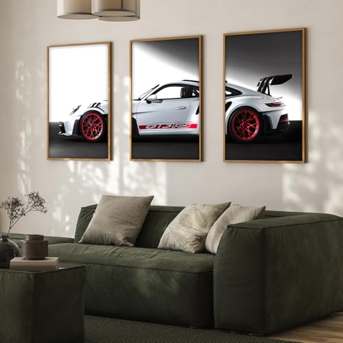 ARTELLY Porsche 911 GT3RS 3-Poster Set, 13x19 inch, Multicolor - Image 8