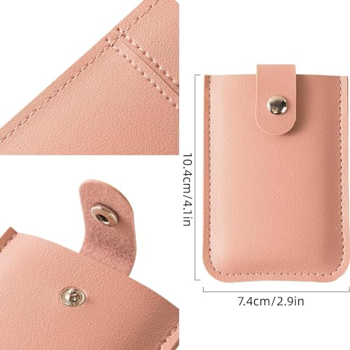 2PCS Pull-Out Card Organizer, Snap Closure Holder, Small Slim Portable Card Holders - Random Color4