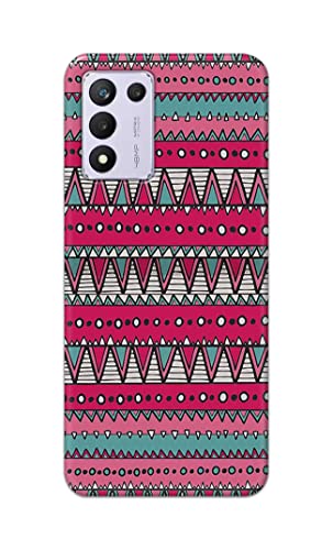 Image of Printed Hard Back Cover Case for Realme 9 5G Speed Edition | Realme 9 5G SE | Realme 9 SE 5G Back Cover (Geometric Vintage Pattern) -1803