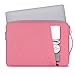 Chelory Laptop Sleeve Compatible for 16 17 Inch HP/Lenovo/Asus/Acer/Dell Notebook Ultrabook Chromebook, Computer Shockproof Protective Bag Carrying Case with Pocket, Pink