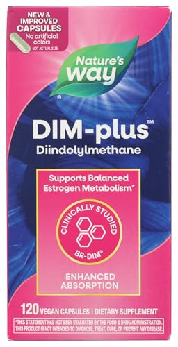 Nature's Way DIM-Plus DIM Supplement, BR-Diindolylmethane 100 mg, 120 ct | Supports Balanced Estrogen Metabolism, Prostate Function, and Premenstrual Breast Comfort*, 120 Vegan Capsules - image 4