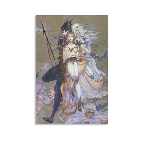 �V���F Yoshitaka Amano �t�@�C�i���t�@���^�W�[IV V VI�|�p�p�l����W?��|�X�^�[ (1) �ǃA�[�g �v�����g ���r���O �Q�� �_�C�j���O���[�� �o�X���[�� �z�[������24x36inch(60x90cm)