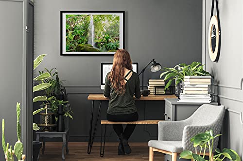 Peinture Photo Chute d'eau avec Cadre en Bois MDF 70x50 - 2