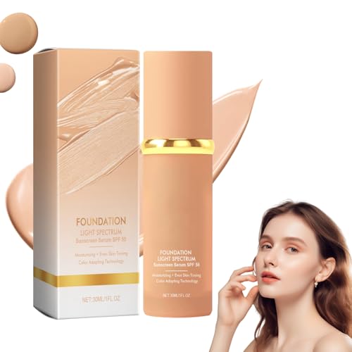 Catálogo de Bases los 5 más buscados. 42 1PC Biomimic Foundation 4 In 1, base de maquillaje alta cobertura, SPF 50, larga duración e impermeable, Base Con Alta Cobertura,Hidratante sin perder polvo