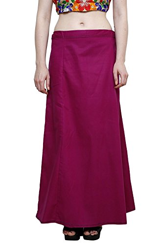 CRAFTSTRIBE Dark Pink Saree Petticoat Plain Inskirt Underskirt Skirt Women Sari Innerwear