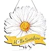 Yookeer hello summer door sign summer wreaths for front door hanger rustic wooden daisy wall decor flower flip flops welcome hanging sign for home office indoor outdoor decorationdaisy  urban country home decor