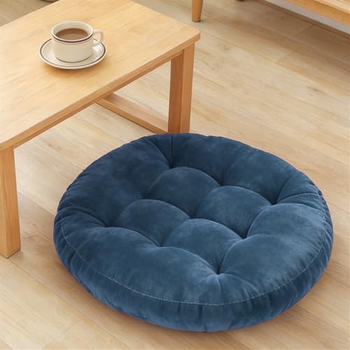 Coussin de sol méditation et yoga bleu grand format pour maison - 2