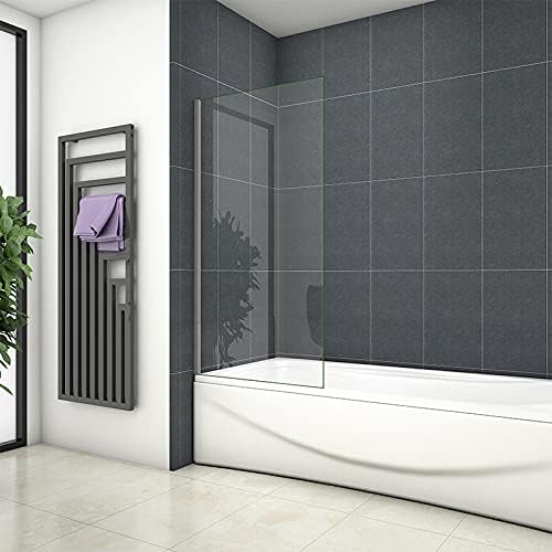 700x1400mm Modern Bathroom Reversible Fixed Over Bath Shower Screen