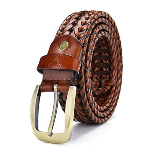 VOGARD Mens Braided Genuine Leather Original Branded Belt | Woven...