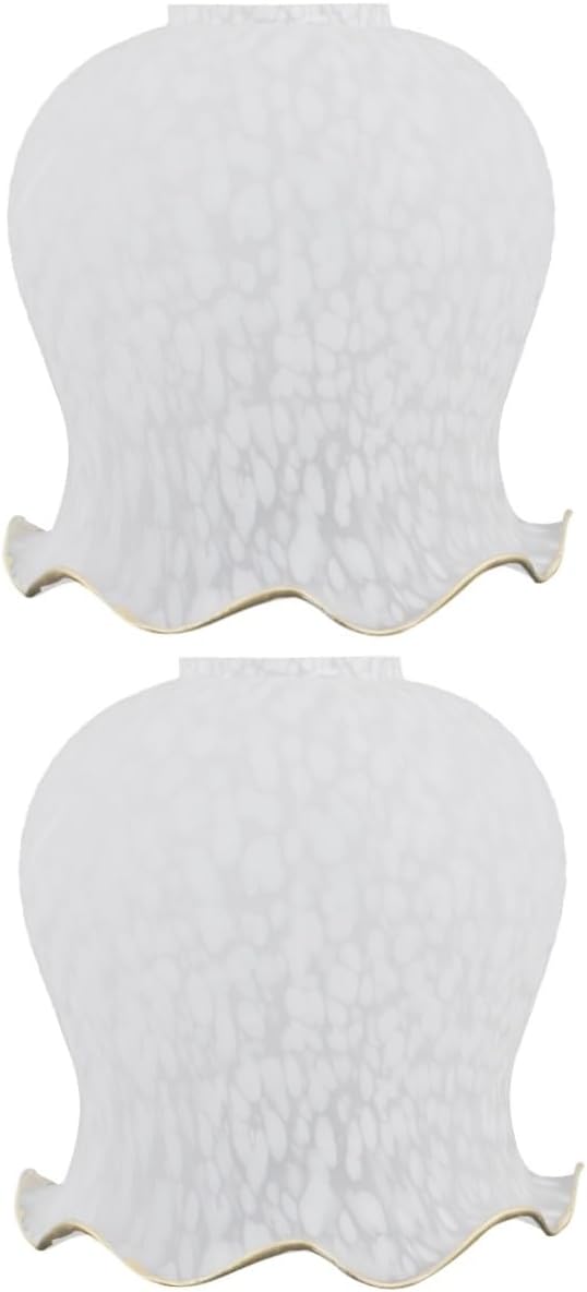 DOITOOL 2pcs Glass Lampshade Cover Stylish Light Shade for Pendant Chandelier Ceiling Fixtures Easy to Install Practical Decor for Home Store Dorm Hotel Lighting