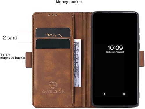 Image of Excelsior Flip Cover Compatible with iPhone 13 Pro Max | Premium PU Leather | 360 Degree Protection (Coffee)