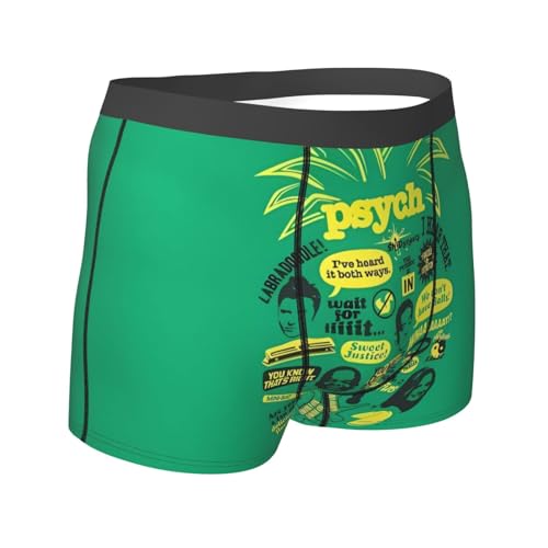Boxer Briefs for Men,Psych Pineapple Quote Print Breathable Trunks Underwear, Gym Boxer Briefs Comfort Fit3