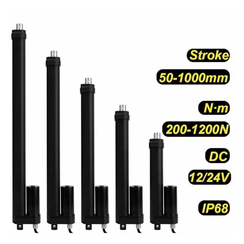Vérin à gaz électrique 12V avec course 1000mm et force 800N pour motorisation - 2