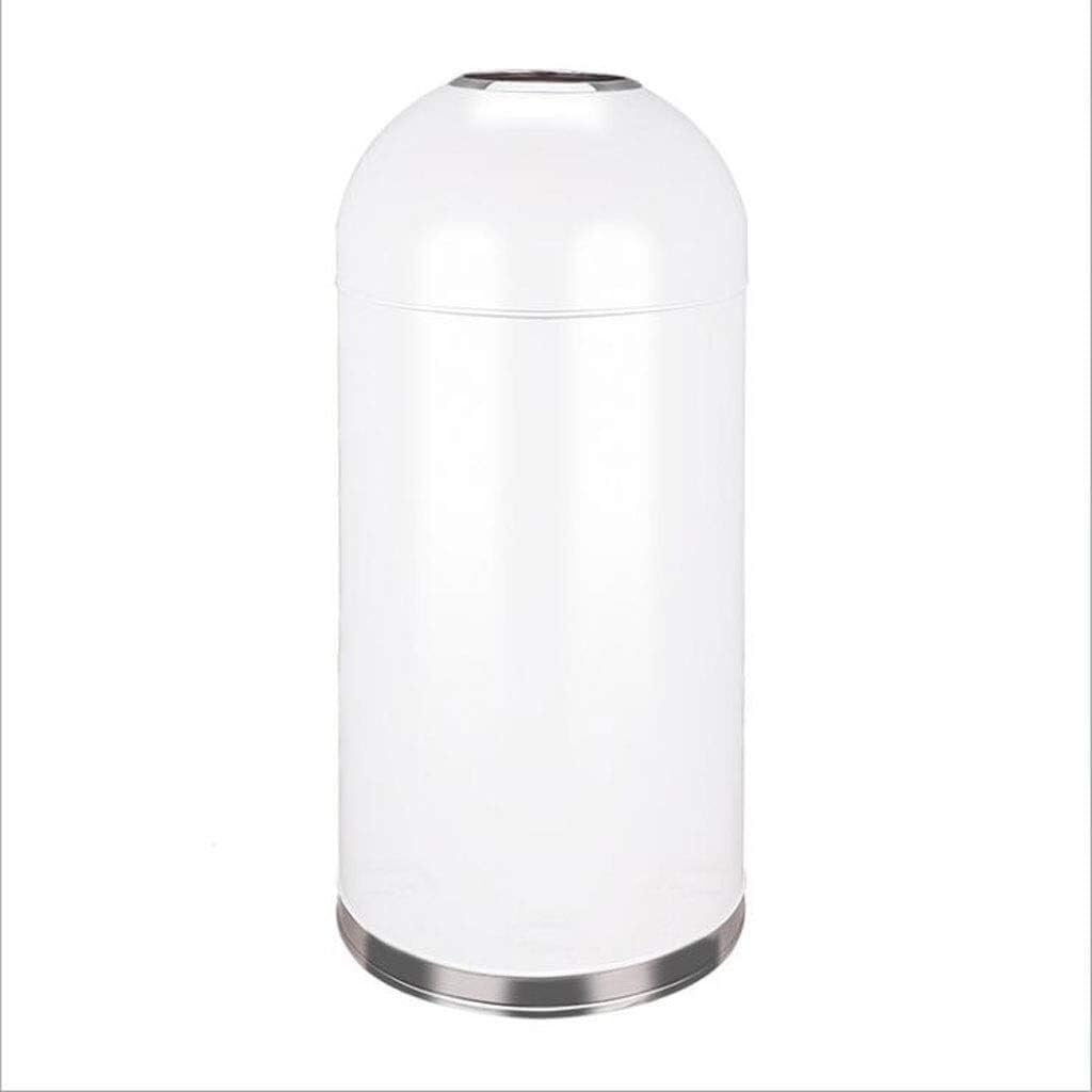 LoiYtrd Circular Garbage Bin With Detachable Inner Bin, Outdoor Hotel Shopping Center Garbage Bin, Foot Operated Garbage Bin(White,52L)