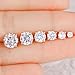 Gemsme 6 Pairs Cubic Zirconia Stud Earrings for Women/Men - Round Cut 4 Prong Settings 18K Gold Plated Hypoallergenic 3-8mm Clear Earrings Set - Gold