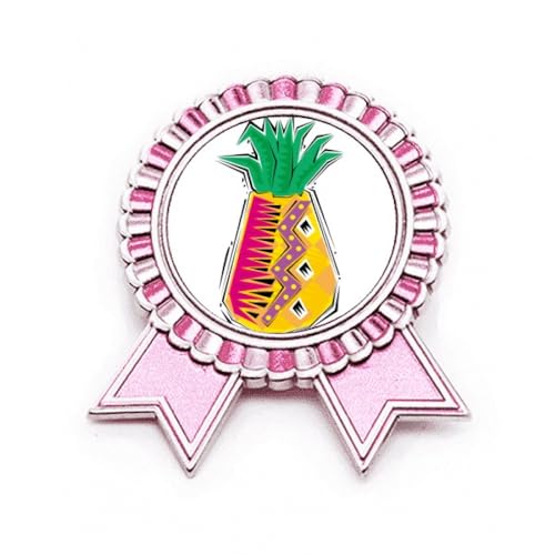 Broche rose mexicaine en métal taille M avec illustration culturelle