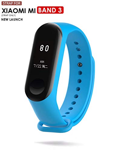 Image of WOW IMAGINE Premium Matte Silicon Wrist Band Replacement For Xiaomi MI Band 3 - Misty Blue