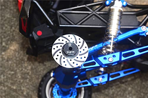 GPM for AXIAL 1/18 YETI JR AX90052 1001 Aluminum Rear Brake Disk with Silver Lining -2PC Set (Orange)